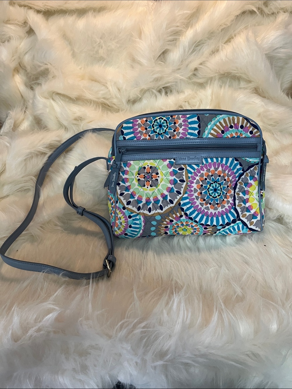 Vera Bradley Multicolor Blue Mosaic Crossbody